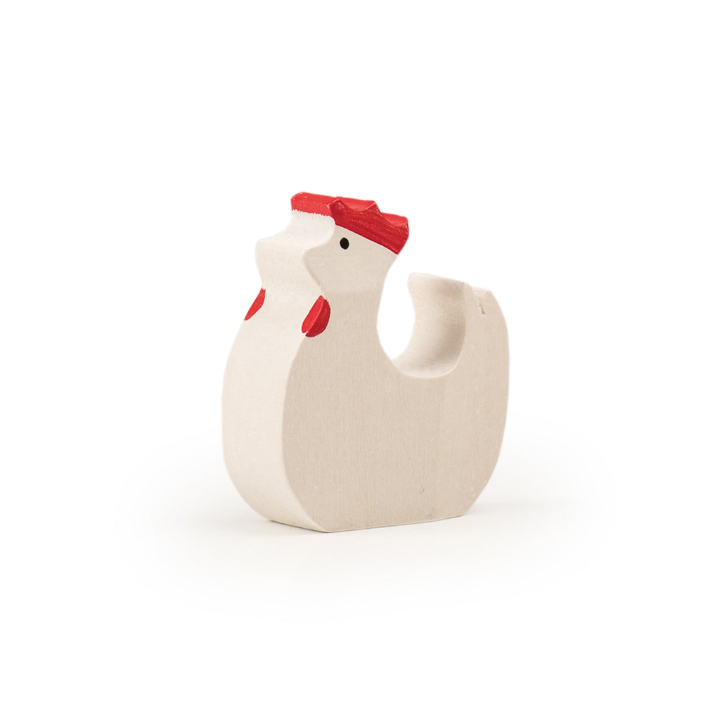 Huhn stehend weiss