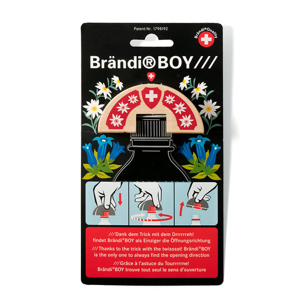 Flaschenöffner Brändi Boy Swiss bedruckt