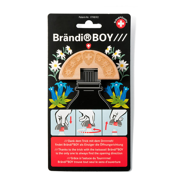 Flaschenöffner Brändi Boy Swiss Lasergravur