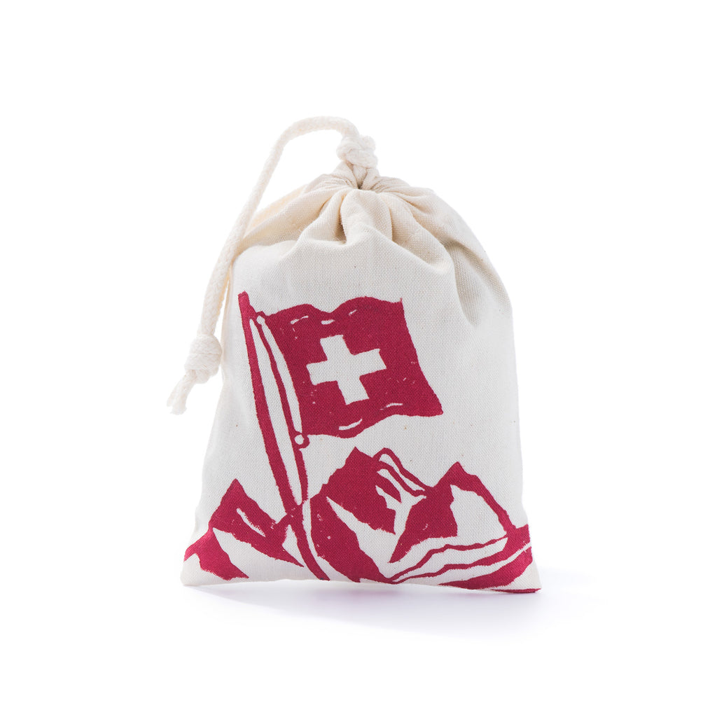 Bio-Kräuterkissen Fahne Rot (Handgeschnitzter Linoldruck)