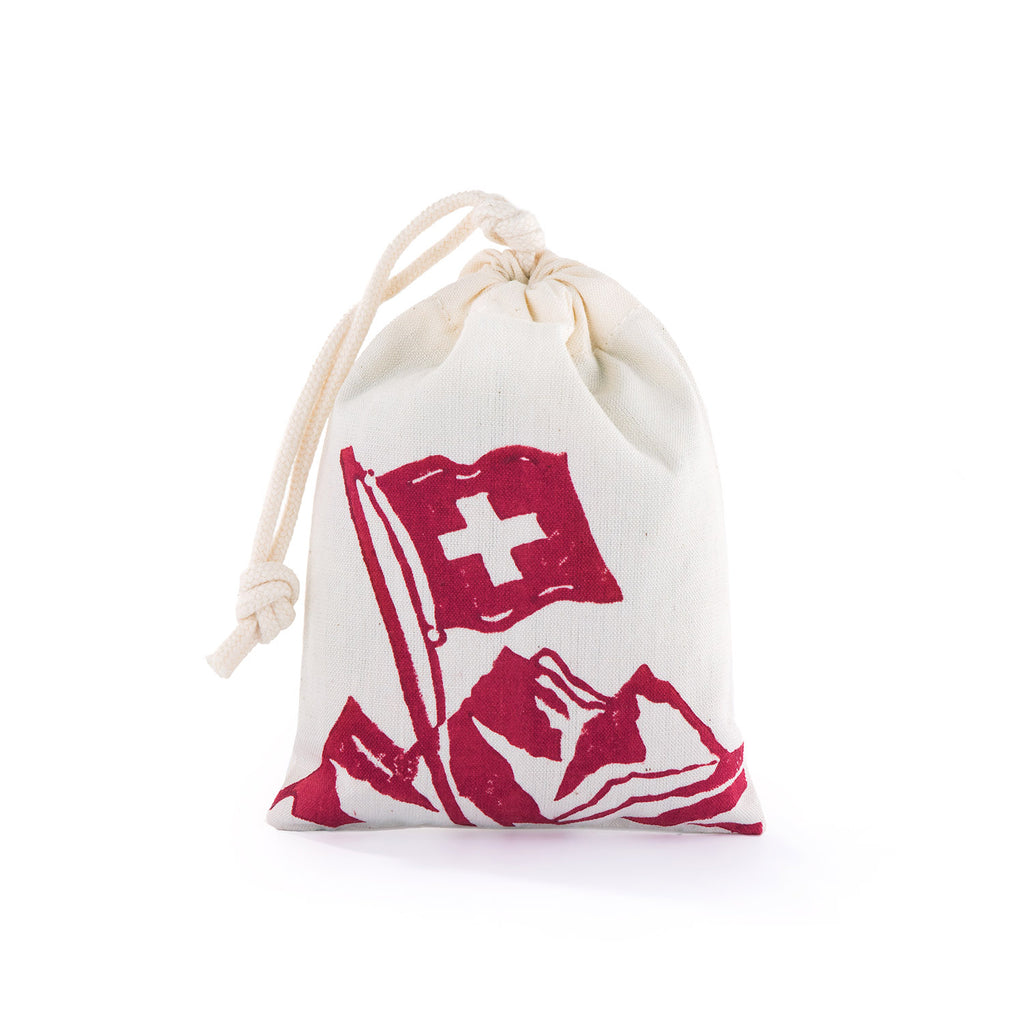 Bio-Lavendelkissen Fahne Rot (Handgeschnitzter Linoldruck)