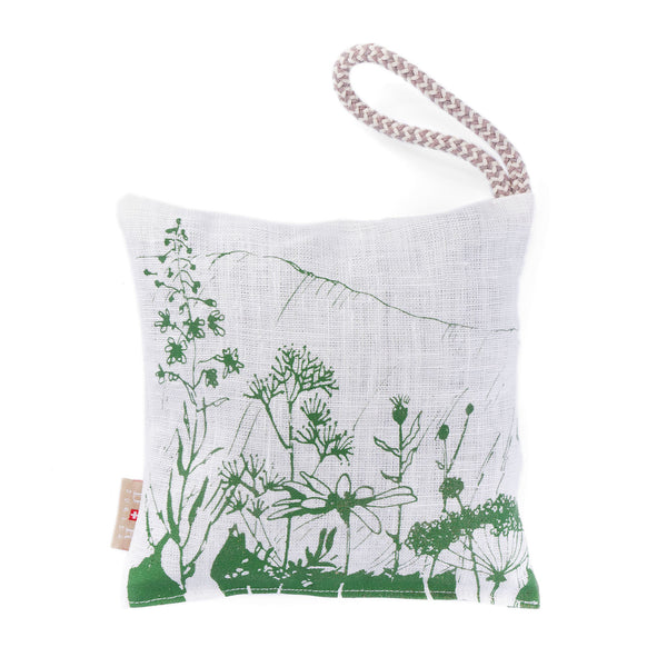 Kräuterkissen Berggeiss Grün (Hand-Siebdruck)