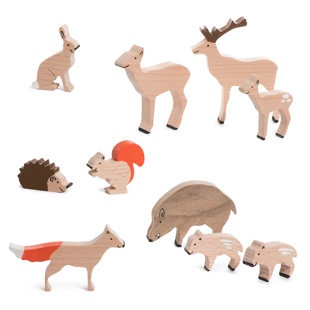 Waldtiere Set aus Holz