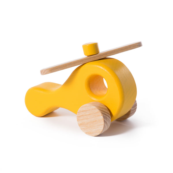 Holz-Hubschrauber in verschiedenen Farben