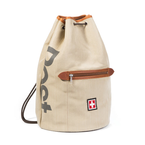 Sportbeutel aus Original Schweizer Postsack-Stoff PL 60