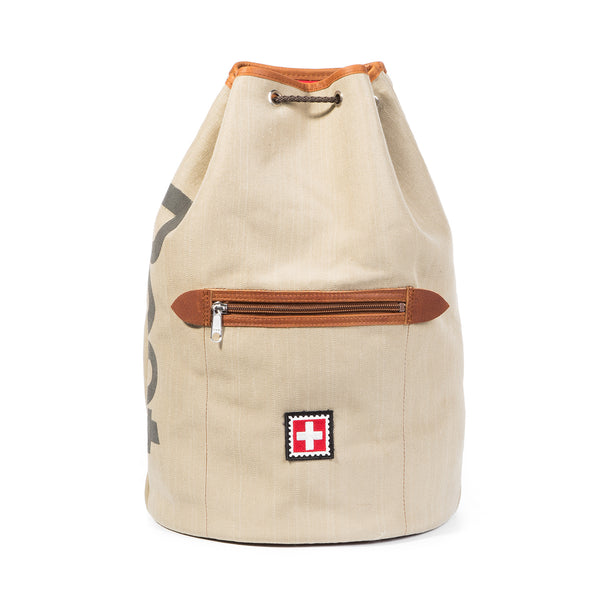 Sportbeutel aus Original Schweizer Postsack-Stoff PL 60