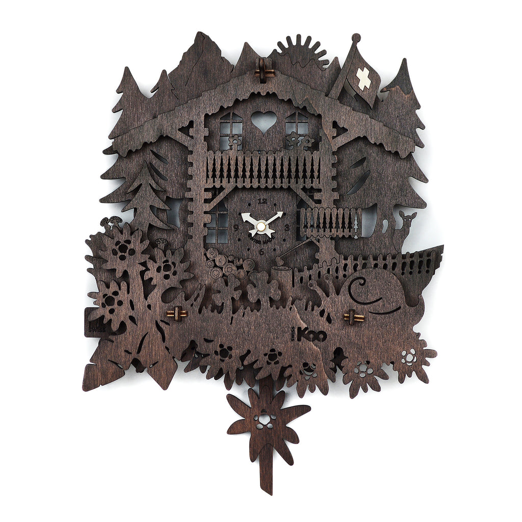 Wanduhr KooClock Braun