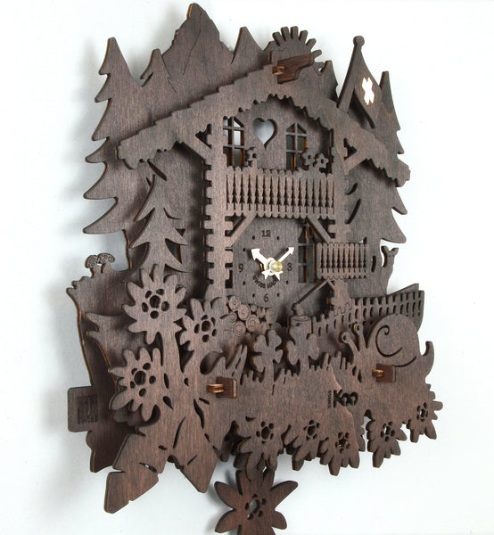Wanduhr KooClock Braun
